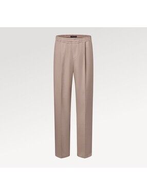 Louis Vuitton Beige Elastic Waist Trousers
